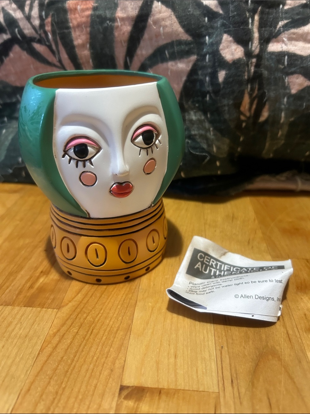 Allen designs baby doll emerald planter